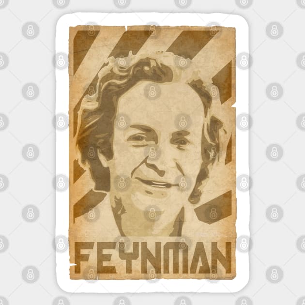 Richard Feynman Retro Sticker by Nerd_art